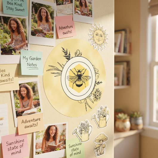 Bijensticker Ronde Sticker