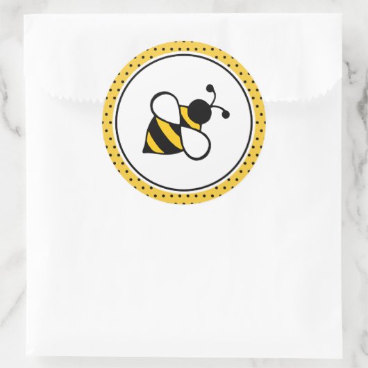 Bijenstickers Ronde Sticker (Tas)