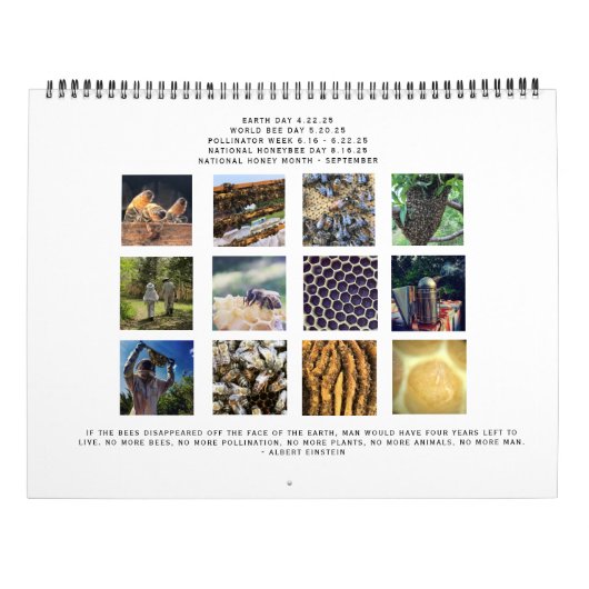 Bijenteelt 2025 -2026 Kalender (Achterkant)