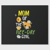 Bijenteelt art mam van het bijenmeisje 2 cadeaupapier (Vlak)