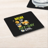 Bijenteelt art mam van het bijenmeisje 2 kartonnen onderzetters (Schuin)