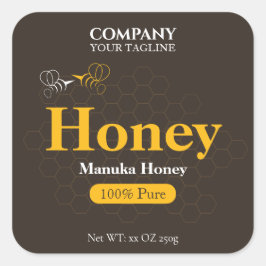 Bijenteelt bewerkbare Honey Jar Label Sticker