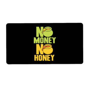 Bijenteelt   Bijenteelt zonder geld Geen honing Etiket