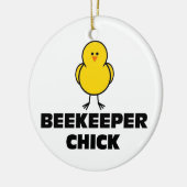 Bijenteelt Chick Keramisch Ornament (Links)
