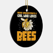 Bijenteelt | Een meisje dat van bijen houdt Keramisch Ornament (Rechts)