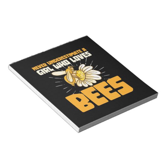 Bijenteelt | Een meisje dat van bijen houdt Notitieblok (Schuin)