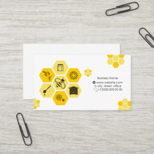 Bijenteelt en verkoop visitekaartje