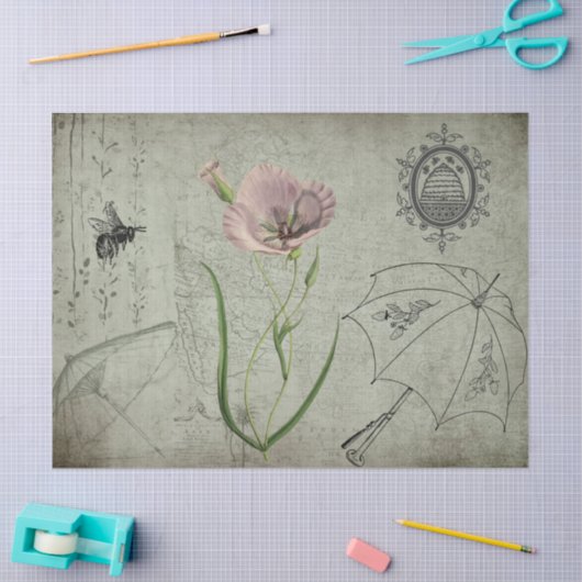  bijenteelt Ephemera-ontkoppeling Tissuepapier (Craft)