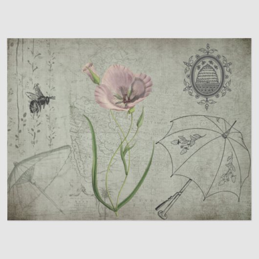 bijenteelt Ephemera-ontkoppeling Tissuepapier (Voorkant)