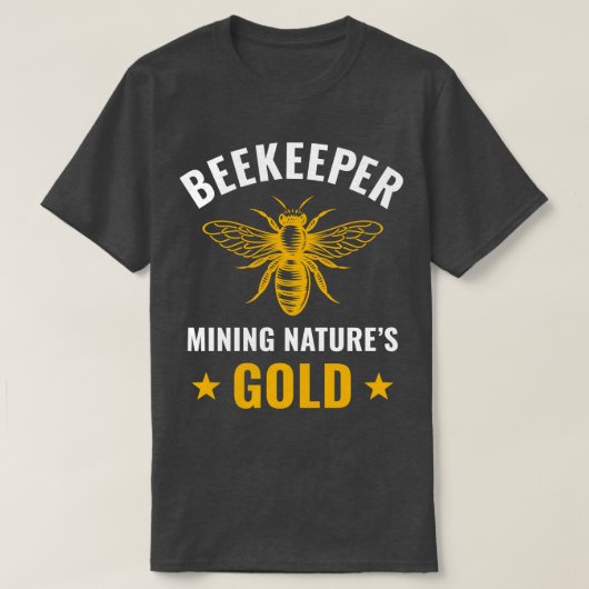 Bijenteelt Grappige Mining Honing Bijen T-shirt (Design voorkant)