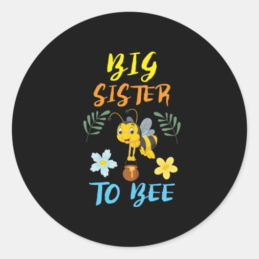 Bijenteelt | Grote zuster voor bijen Ronde Sticker (Voorkant)