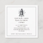  bijenteelt Hive Bijen Apiarist Vierkante Visitekaartje (Achterkant)