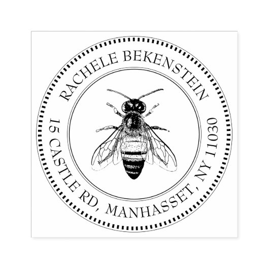 Bijenteelt Honeybee Stamp met goudink Rubberstempel (Afrduk)