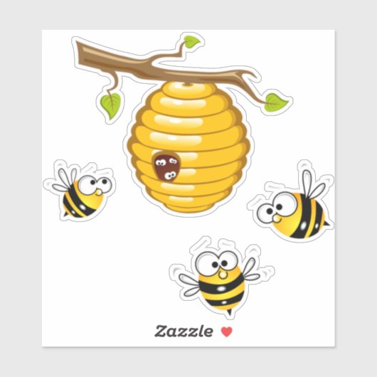 Bijenteelt Honeycomb Bijen en Hive Sticker (Vel)