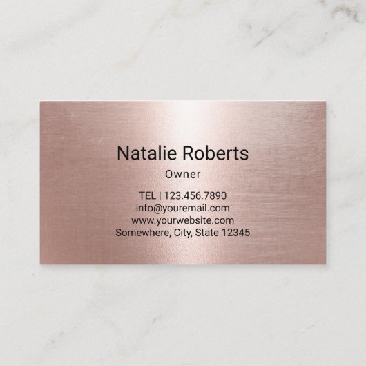 Bijenteelt Honingbijen Apiary Honeycomb Roos Gold Visitekaartje (Achterkant)