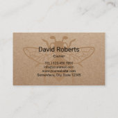 Bijenteelt Honingbijen Apiary Kraft Visitekaartje (Achterkant)