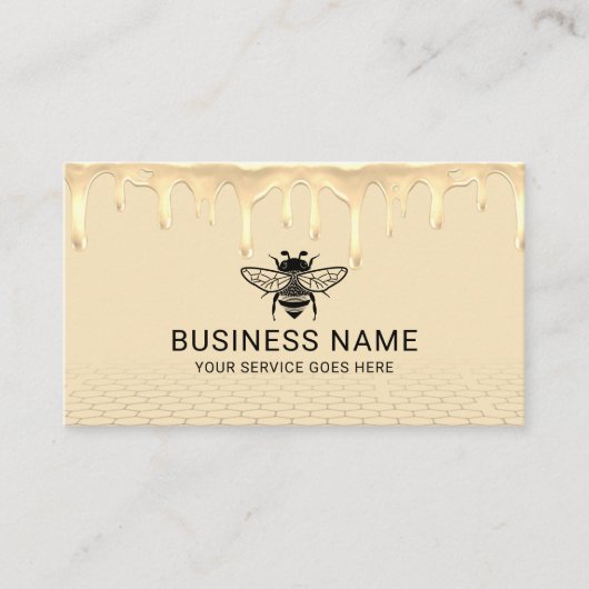 Bijenteelt Honingbijen Apiary Modern Gold Drids Bo Visitekaartje (Voorkant)