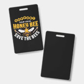 Bijenteelt | Honingbijen redden Badge (Voor- en achterkant)