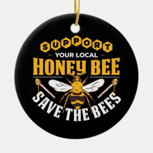 Bijenteelt Honingbijen redden Keramisch Ornament