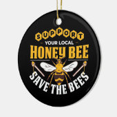 Bijenteelt | Honingbijen redden Keramisch Ornament (Links)