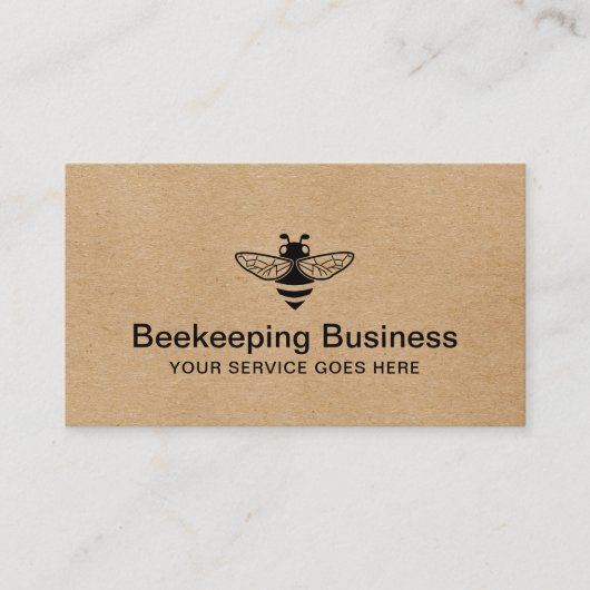 Bijenteelt honingbijenkast Apiary Rustic Kraft Visitekaartje (Voorkant)