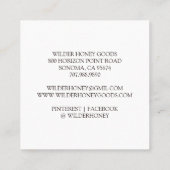 Bijenteelt Honingbijenkast Apiary Square Visitekaa Vierkante Visitekaartje (Achterkant)