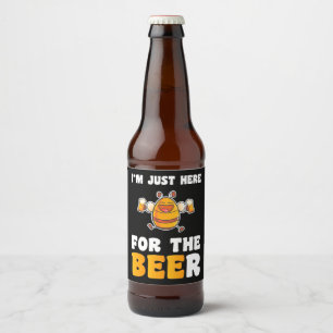 Bijenteelt Ik ben hier alleen voor de bijen Bier Etiket