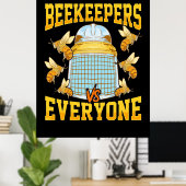 Bijenteelt | imkers en iedereen poster (Thuiskantoor)