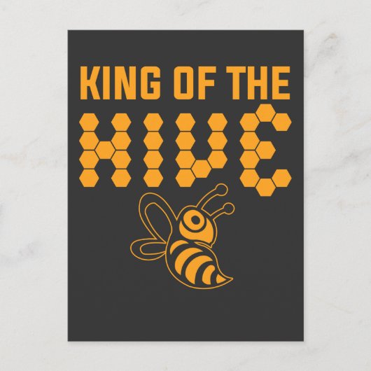 Bijenteelt koning van de bijenteler Honeycomb Briefkaart (Voorkant)