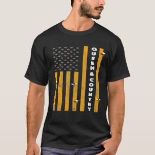 Bijenteelt Koningin Amerikaanse vlag T-shirt