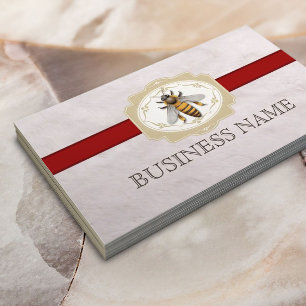 Bijenteelt - Koninklijke Rode Stripe Moertextiel Visitekaartje