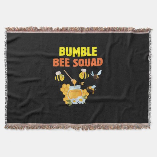 Bijenteelt Kunst Bumble Bee Squad 2 Deken (Voorkant)