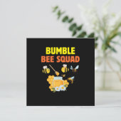 Bijenteelt Kunst Bumble Bee Squad 2 Feestdagenkaart (Staand voorkant)