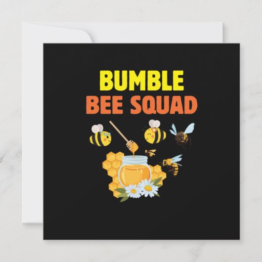 Bijenteelt Kunst Bumble Bee Squad 2 Feestdagenkaart (Voorkant)