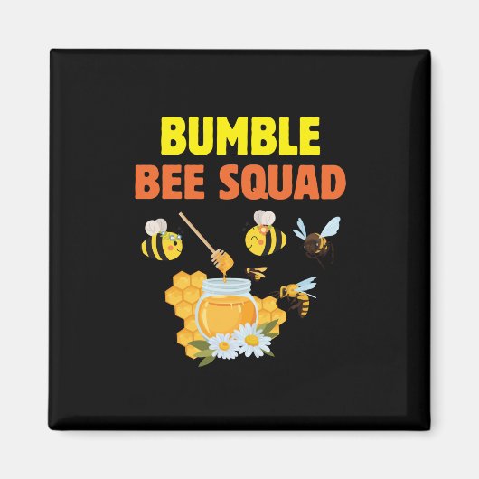 Bijenteelt Kunst Bumble Bee Squad 2 Magneet (Voorkant)