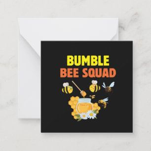 Bijenteelt Kunst Bumble Bee Squad 2 Notitiekaartje