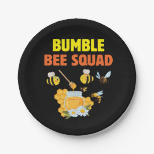 Bijenteelt Kunst Bumble Bee Squad 2 Papieren Bordje