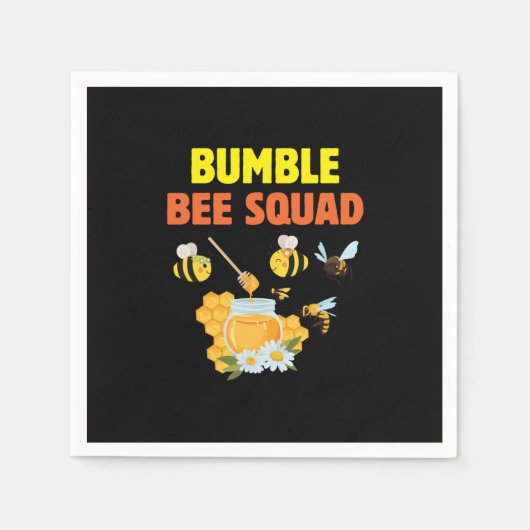 Bijenteelt Kunst Bumble Bee Squad 2 Servet (Voorkant)