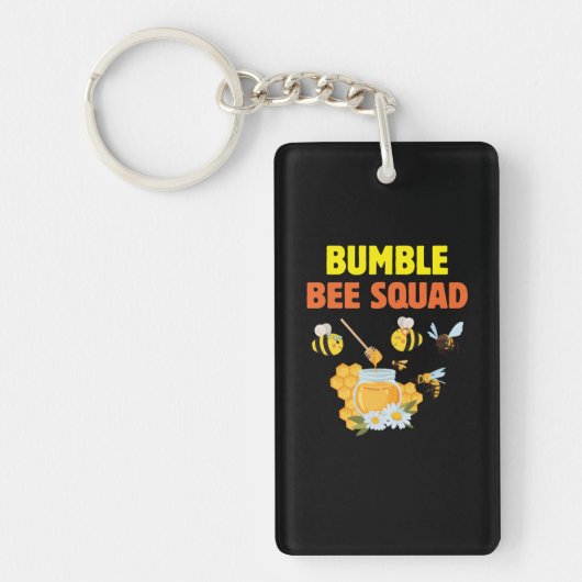 Bijenteelt Kunst Bumble Bee Squad 2 Sleutelhanger (Voorkant)