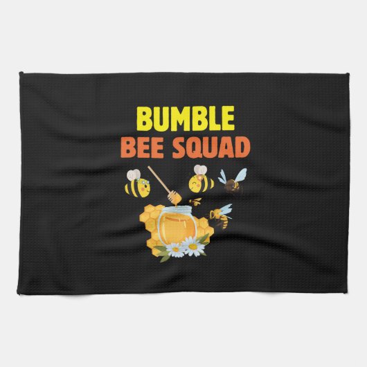 Bijenteelt Kunst Bumble Bee Squad 2 Theedoek (Horizontaal)
