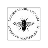  bijenteelt Logo honingbijenkooiproducten Rubberstempel (Afrduk)