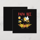 Bijenteelt | Papa Bee Flowers Kaart (Voorkant / Achterkant)