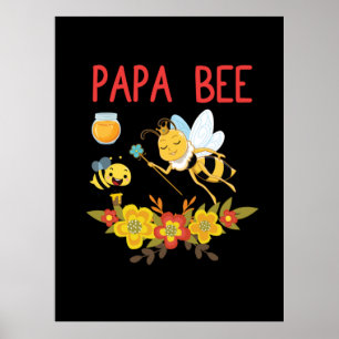 Bijenteelt   Papa Bee Flowers Poster
