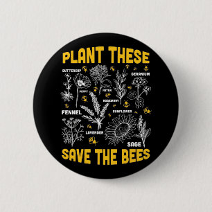 Bijenteelt Plant met uitzondering van bijen Ronde Button 5,7 Cm