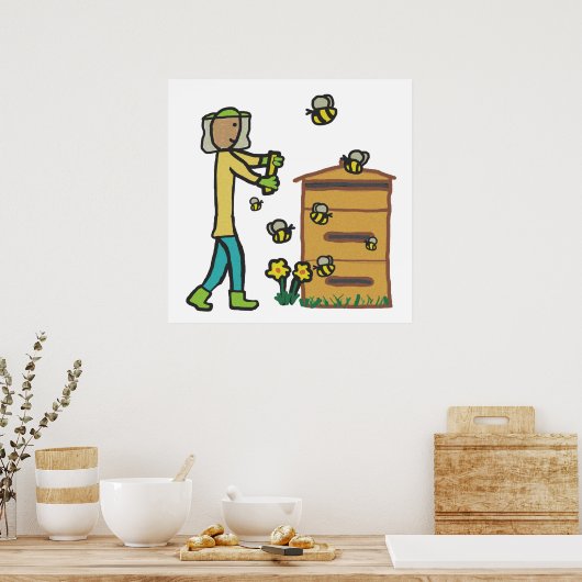 Bijenteelt Poster (Keuken)