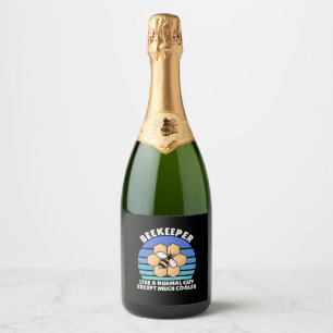 Bijenteelt Retro van de bijenteelt Sparkling Wijnetiket