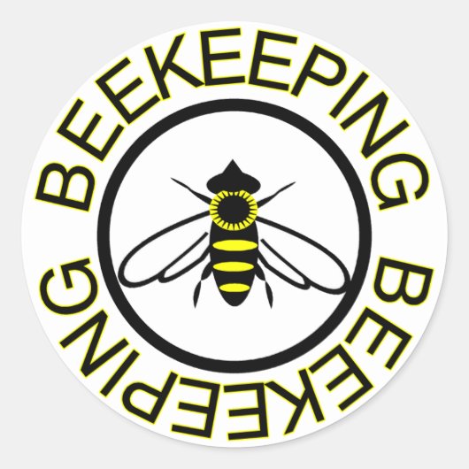 Bijenteelt Ronde Sticker (Voorkant)