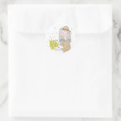 Bijenteelt Ronde Sticker (Tas)