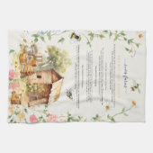 bijenteelt | Rustiek Boerderij Monogram Theedoek (Horizontaal)