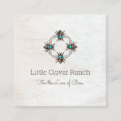 Bijenteelt Rustisch Visitekaartje van hout (Voorkant)